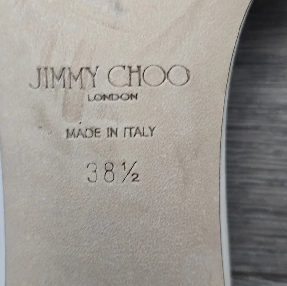 Jimmy Choo Hawke Mule Flat Latte/Gold Ladies Size 38.5 EUC Luxury Leather - Picture 11 of 13